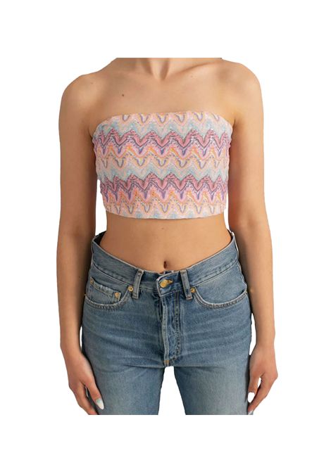 Top Mc2 Saint Barth Jaclyn donna JACLYNR00185H Fantasia fascia raschel testurizzato chevron pastello MC2 SAINT BARTH | Top | JACLYNR00185H1
